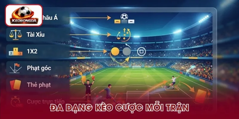 Đa dạng kèo cược cho từng trận