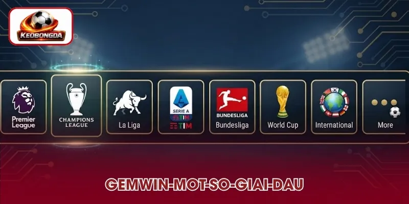 Những giải đấu bóng đá nổi bật tại GEMWIN