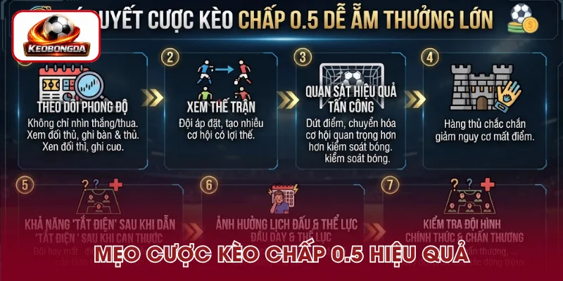 Bí quyết cược kèo chấp 0.5 dễ ẵm thưởng lớn