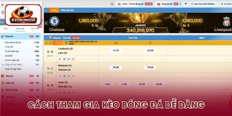 Cách tham gia cược kèo bóng đá Red88 đơn giản