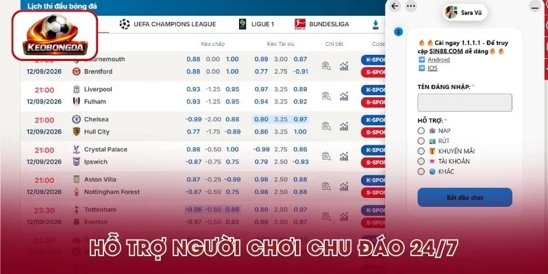 Sin88 hỗ trợ người chơi nhanh 24/7