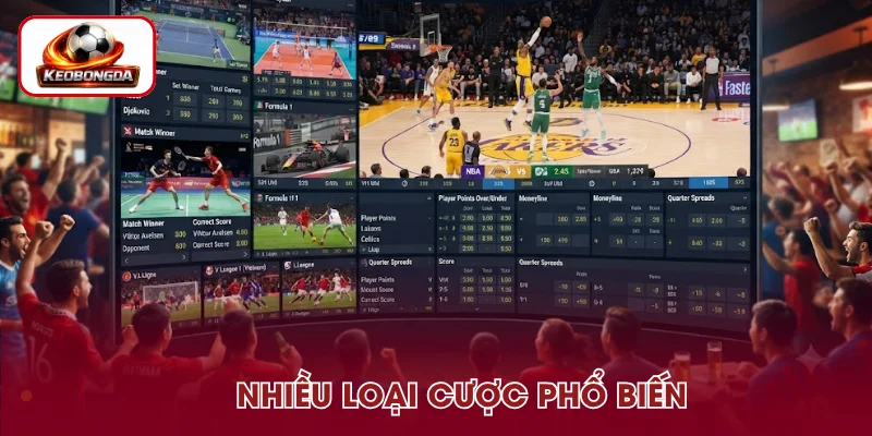 Hình thức cá cược phong phú, quen thuộc