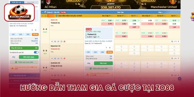 Các bước tham gia cá cược tại Zo88 từ A đến Z